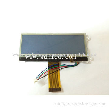 STN blue 240x64 graphic LCD, RGB, 3 color back-light with resistive touch panelNew